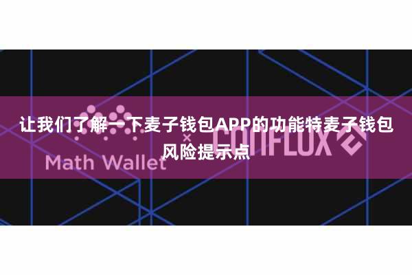 让我们了解一下麦子钱包APP的功能特麦子钱包风险提示点