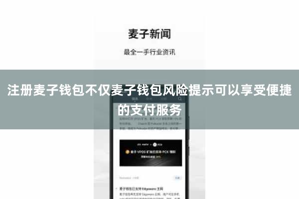 注册麦子钱包不仅麦子钱包风险提示可以享受便捷的支付服务