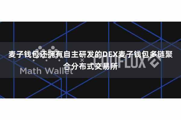 麦子钱包还拥有自主研发的DEX麦子钱包多链聚合分布式交易所